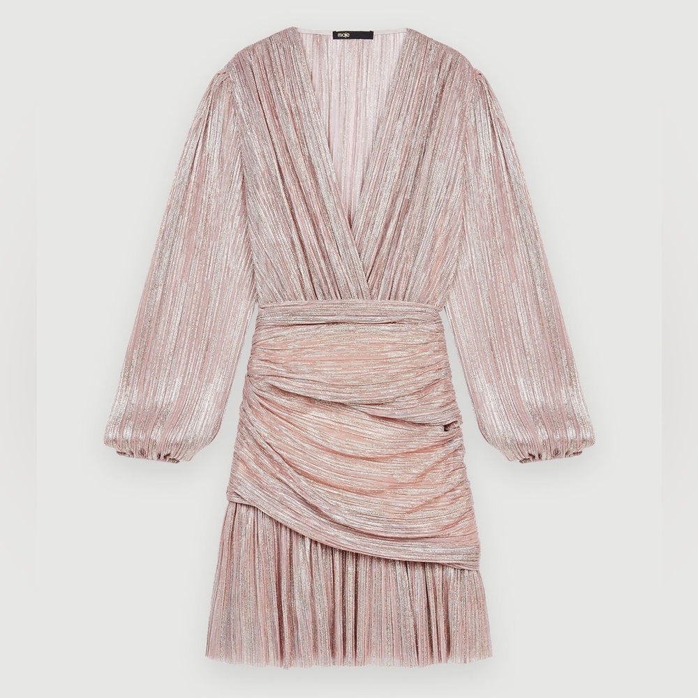 Maje Lurex Pink Dress